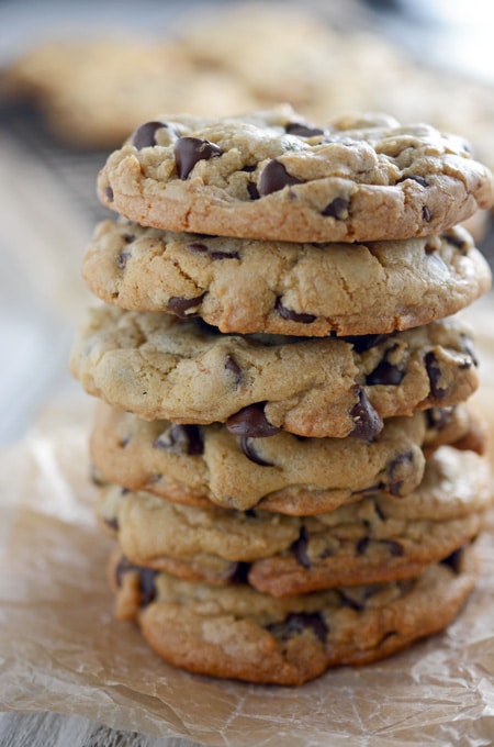 Big Fat Chewy Chocolate Chip Cookies, Soft Centers and Crispy Edges - Perfect Chocolate Chip Cookies