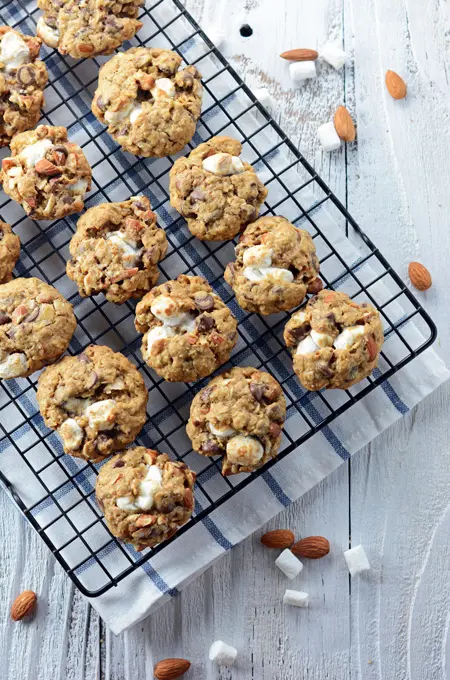 Espresso Rocky Road Oatmeal Cookies