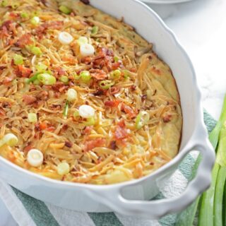Mashed Potato Casserole with Smoked Gouda and Bacon