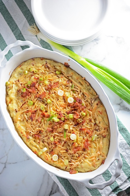 Mashed Potato Casserole with Smoked Gouda and Bacon