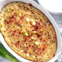 Mashed Potato Casserole with Smoked Gouda and Bacon
