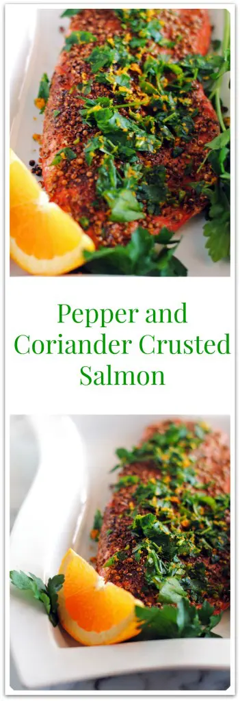 Pepper and Coriander Crusted Salmon Fillets