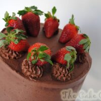 Strawberry Cake with Whipped Ganache