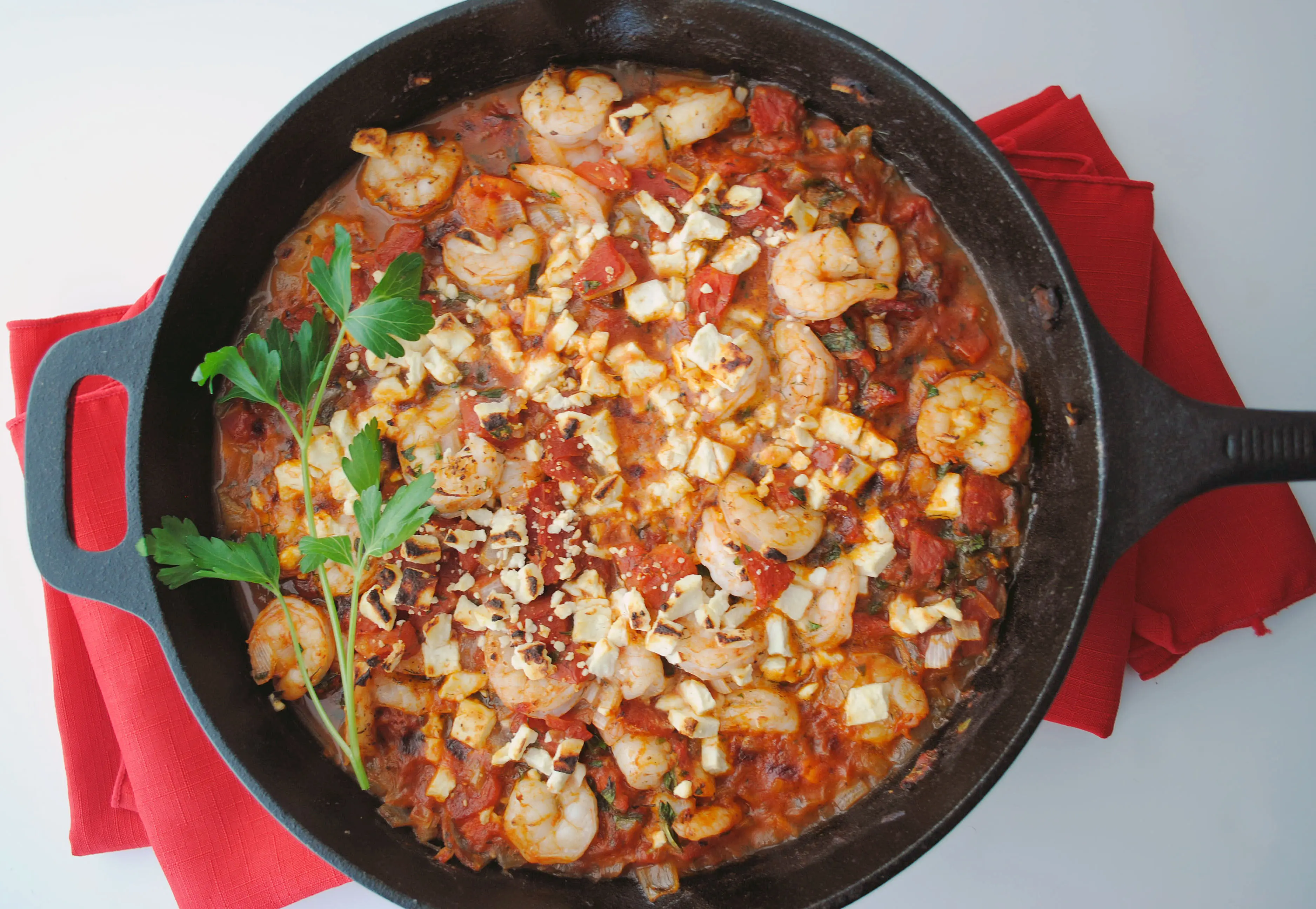Baked Shrimp With Tomatoes And Feta The Cake Chica