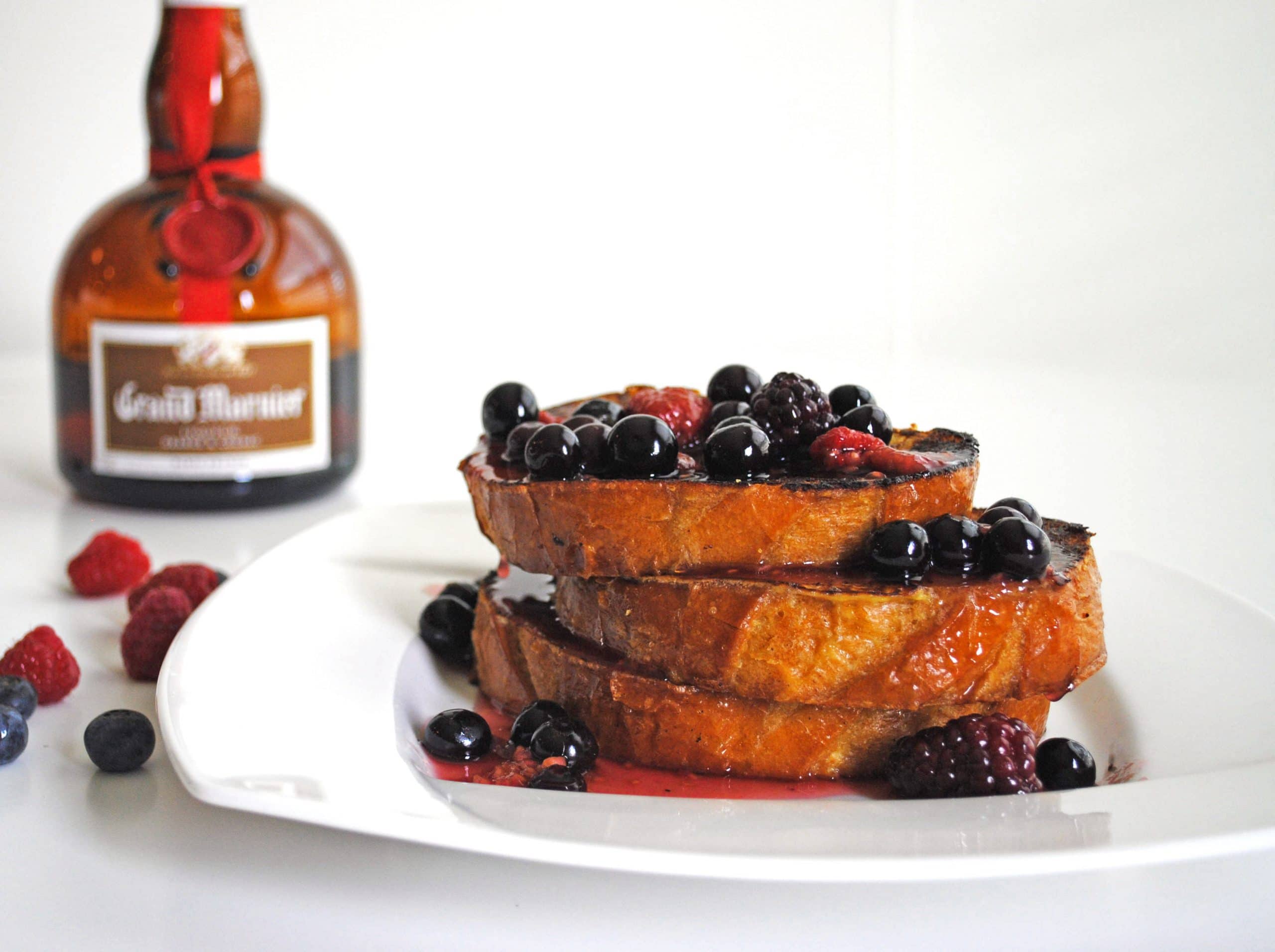 French Toast with Grand Marnier and Warm Berry Compote