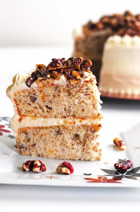 Red Walnut Praline Cake