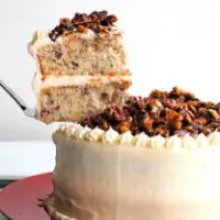 Red Walnut Praline Cake