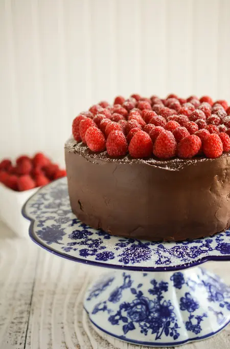 Chocolate Raspberry Layer Cake