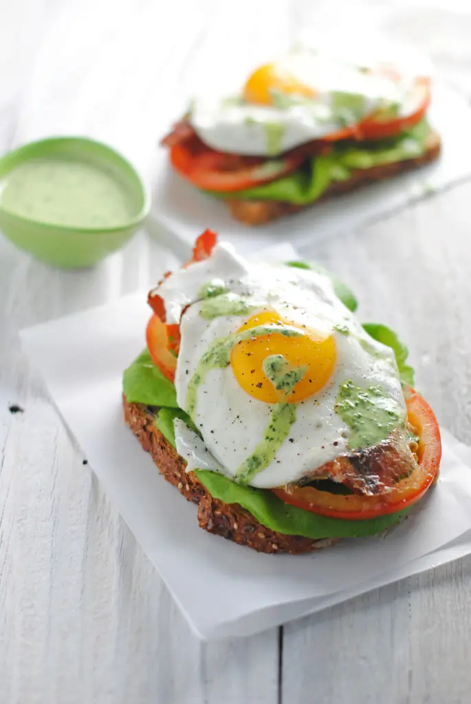 Open-Face Green Goddess BLTS