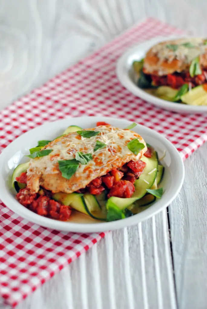 Chicken Parmesan with Zucchini Noodles