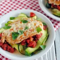 Chicken Parmesan with Zucchini Noodles