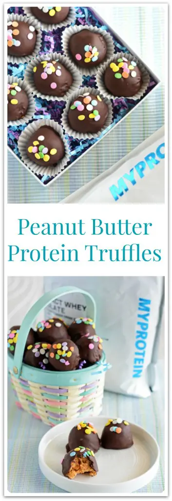 Peanut Butter Protein Truffles for Pinterest