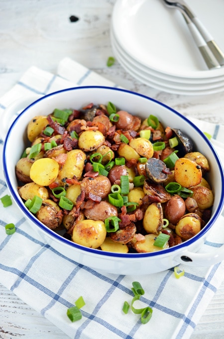 Cheesy Roasted Potatoes with Bacon