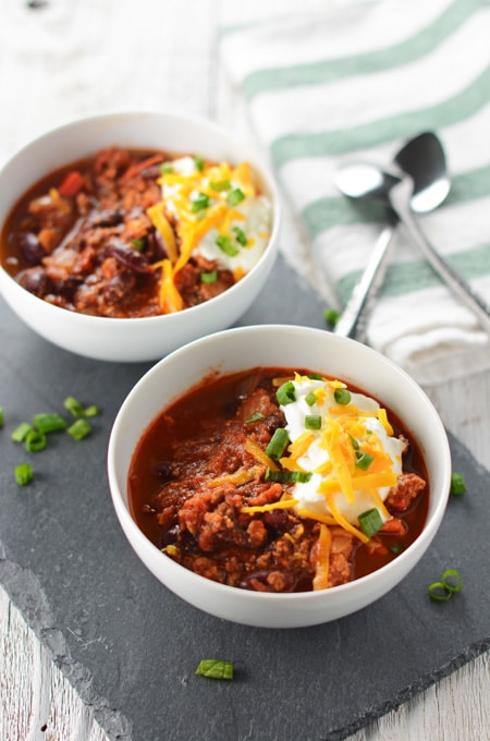 Simple Turkey Chili with Kidney Beans