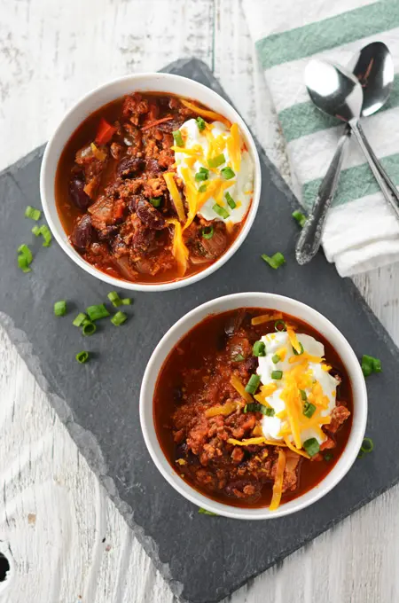 Simple Turkey Chili with Kidney Beans
