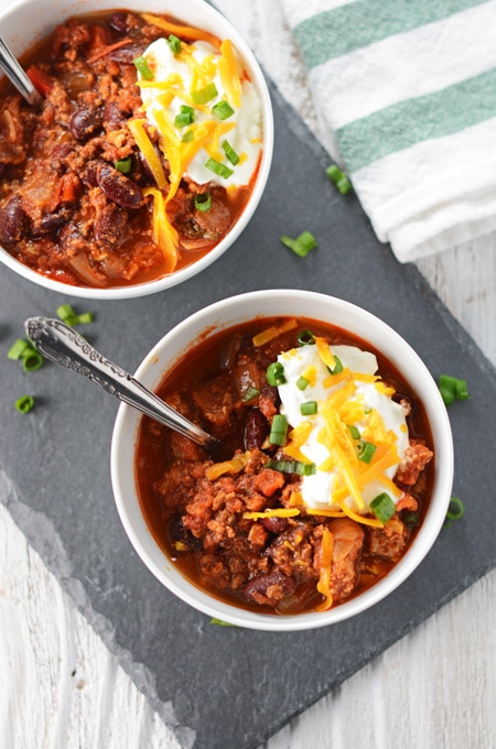 Simple Turkey Chili with Kidney Beans - The Cake Chica