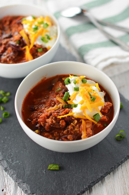 Simple Turkey Chili with Kidney Beans