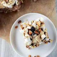 Rocky Road Brown Rice Crispy Treats