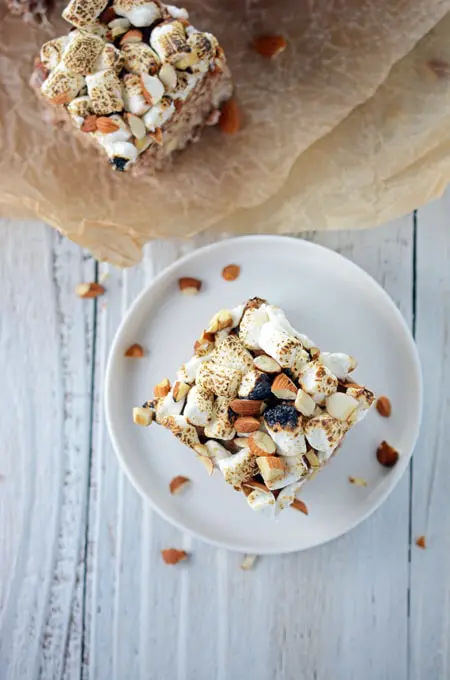 Rocky Road Brown Rice Crispy Treats