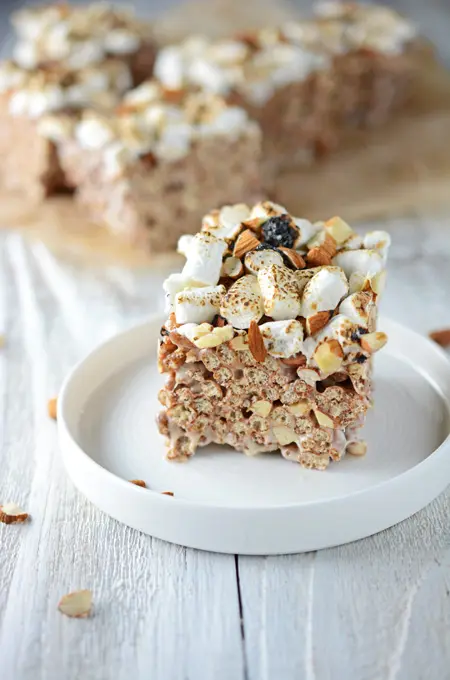 Rocky Road Brown Rice Crispy Treats