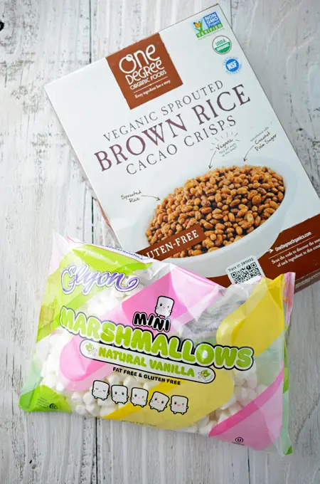Rocky Road Brown Rice Crispy Treats