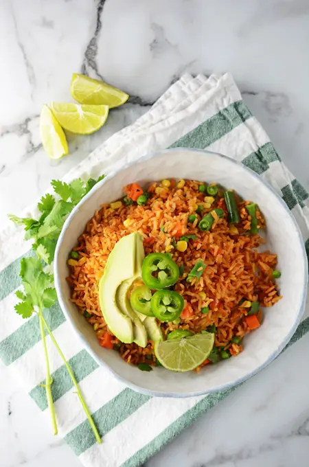 Easy Mexican Red Rice - The Cake Chica