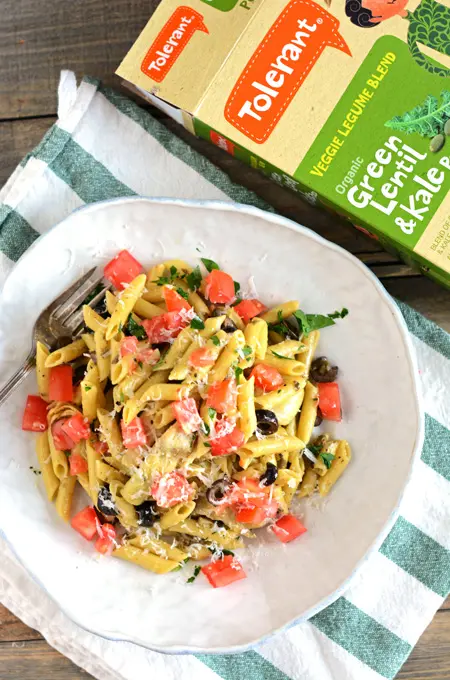 Gluten Free Veggie Pasta in Olive Oil Sauce