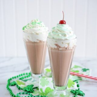 Mint Chocolate Chip Milkshakes