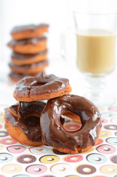 Old-Fashioned Sour Cream Dougnuts with Chocolate Glaze