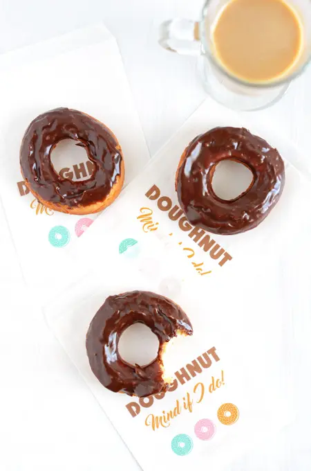 Old-Fashioned Sour Cream Dougnuts with Chocolate Glaze