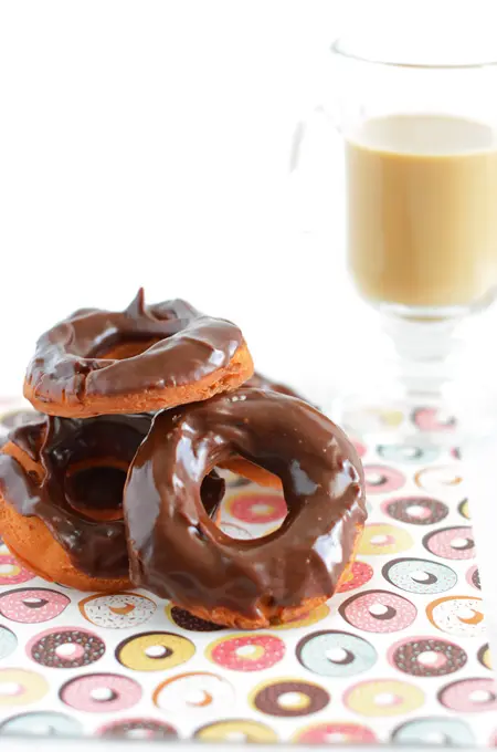 Old-Fashioned Sour Cream Dougnuts with Chocolate Glaze