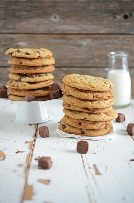 Snickers Chocolate Chip Cookies | Made with Snickers Bites