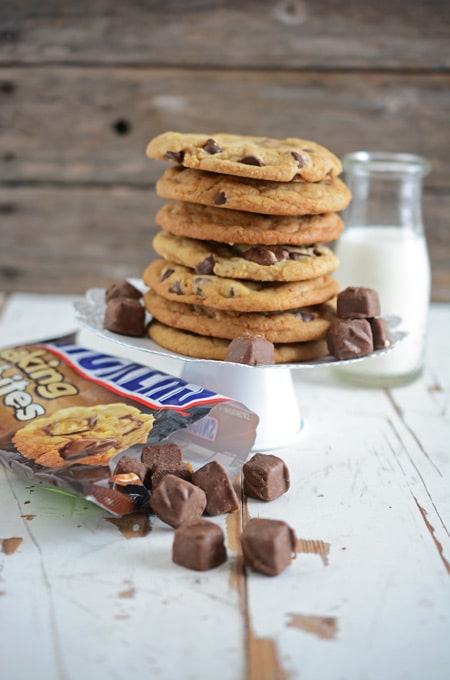 Snickers Chocolate Chip Cookies | Made with Snickers Bites