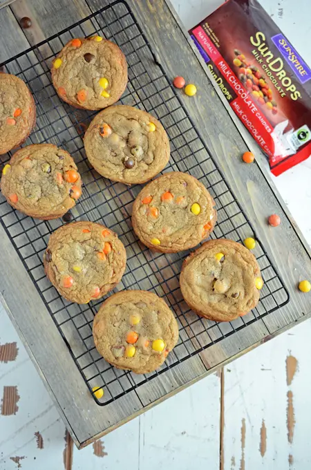 Browned Butter Chocolate Candy Cookies