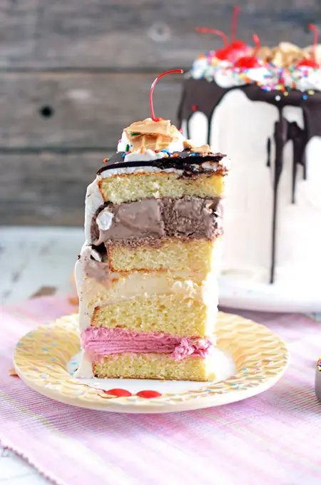 Grandmas Neapolitan Ice Cream Cake