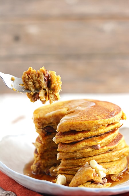 Spiced Pumpkin-Pecan Pancakes