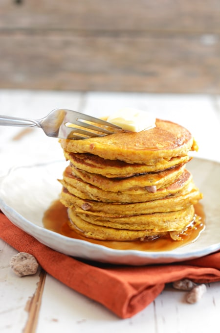 Spiced Pumpkin-Pecan Pancakes