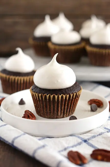 Yellow Cupcakes Filled with Chocolate Buttercream - Fork in the Kitchen