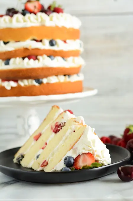 Mixed Berry Sponge Cake