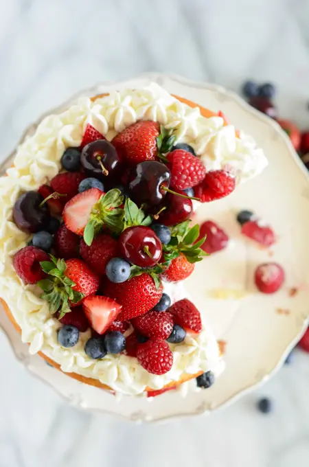 Mixed Berry Sponge Cake