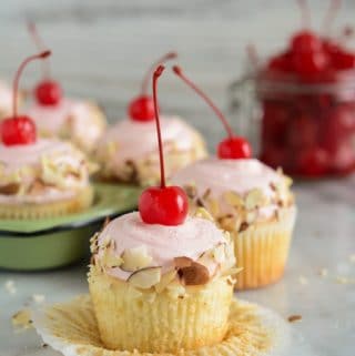 Cherry Almond Cupcakes