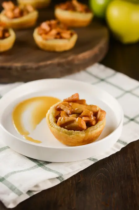 Apple Cups with Maple Toffee Sauce