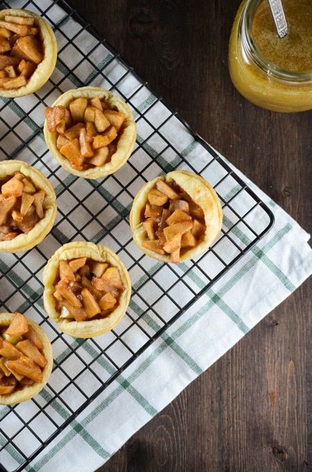 Apple Cups with Maple Toffee Sauce