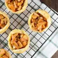 Apple Cups with Maple Toffee Sauce