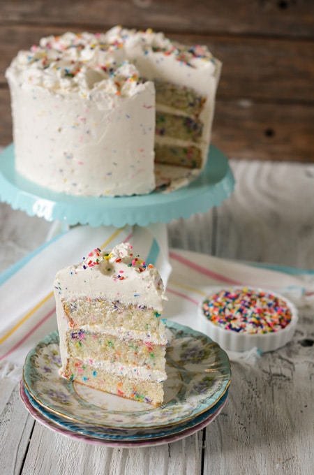 Confetti Cake with Buttercream Frosting | The Cake Chica