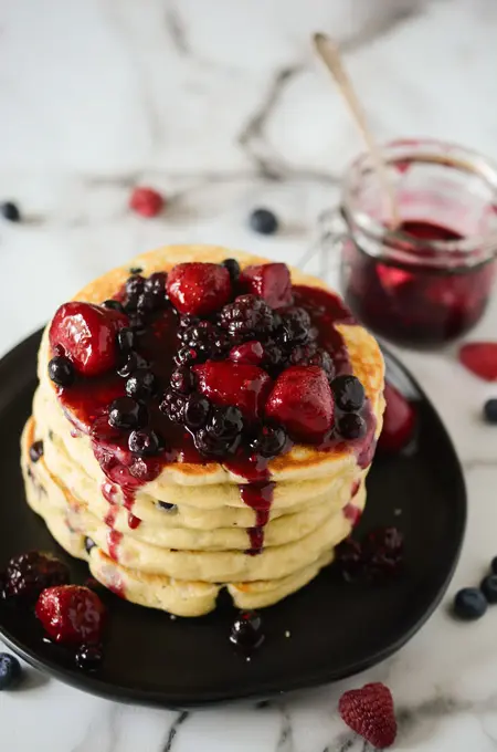 Multigrain Blueberry Pancakes