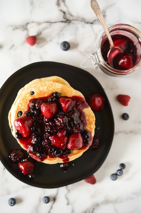 Multigrain Blueberry Pancakes