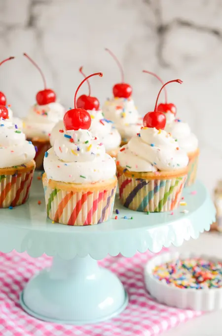 Confetti Cupcakes with Confetti Buttercream