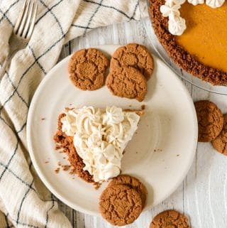 Pumpkin Pie with Gingersnap Crust