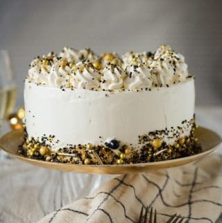Champagne Cake with Strawberry Filling